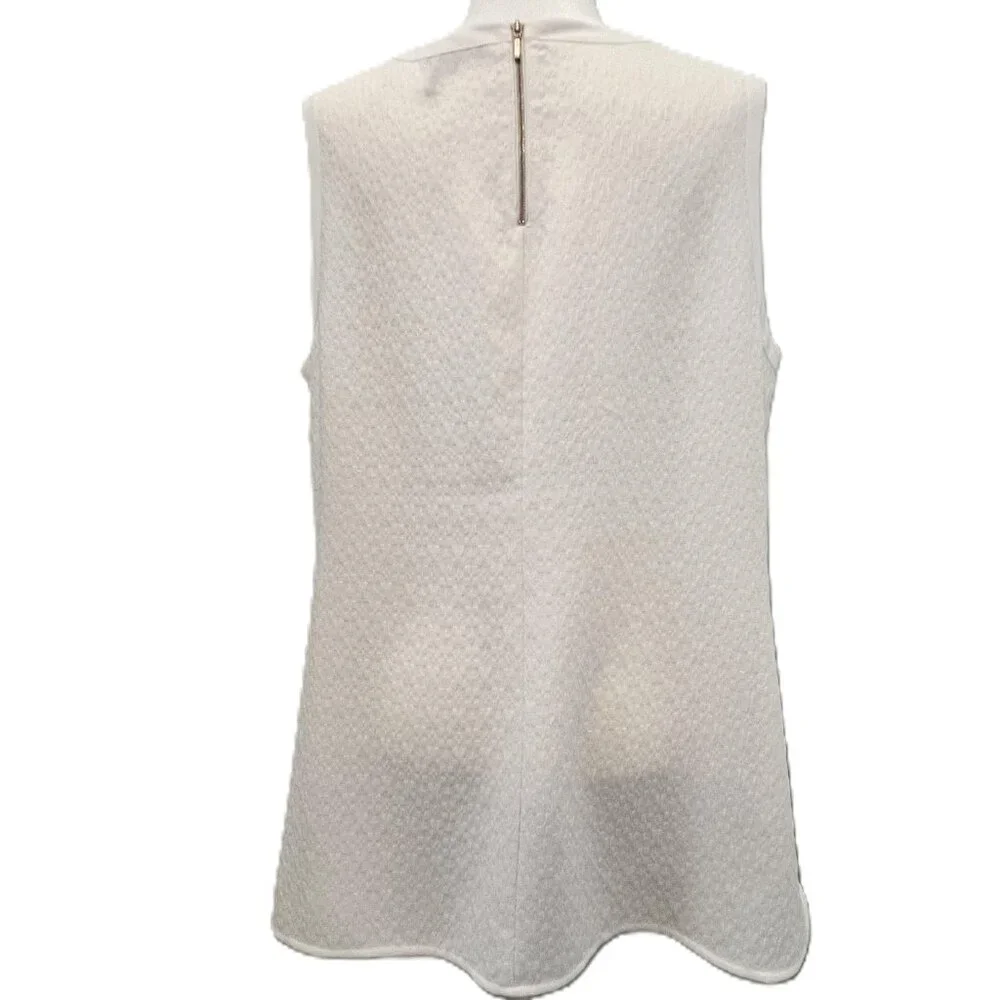 NIC+ZOE | Paper White Jewel-neck Textured Tank Top - Picture 5 of 9